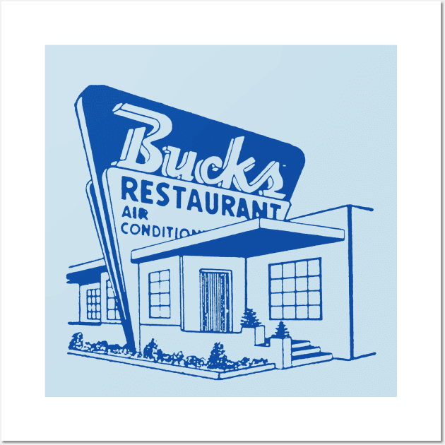 Buck's Restaurant Wall Art by MindsparkCreative